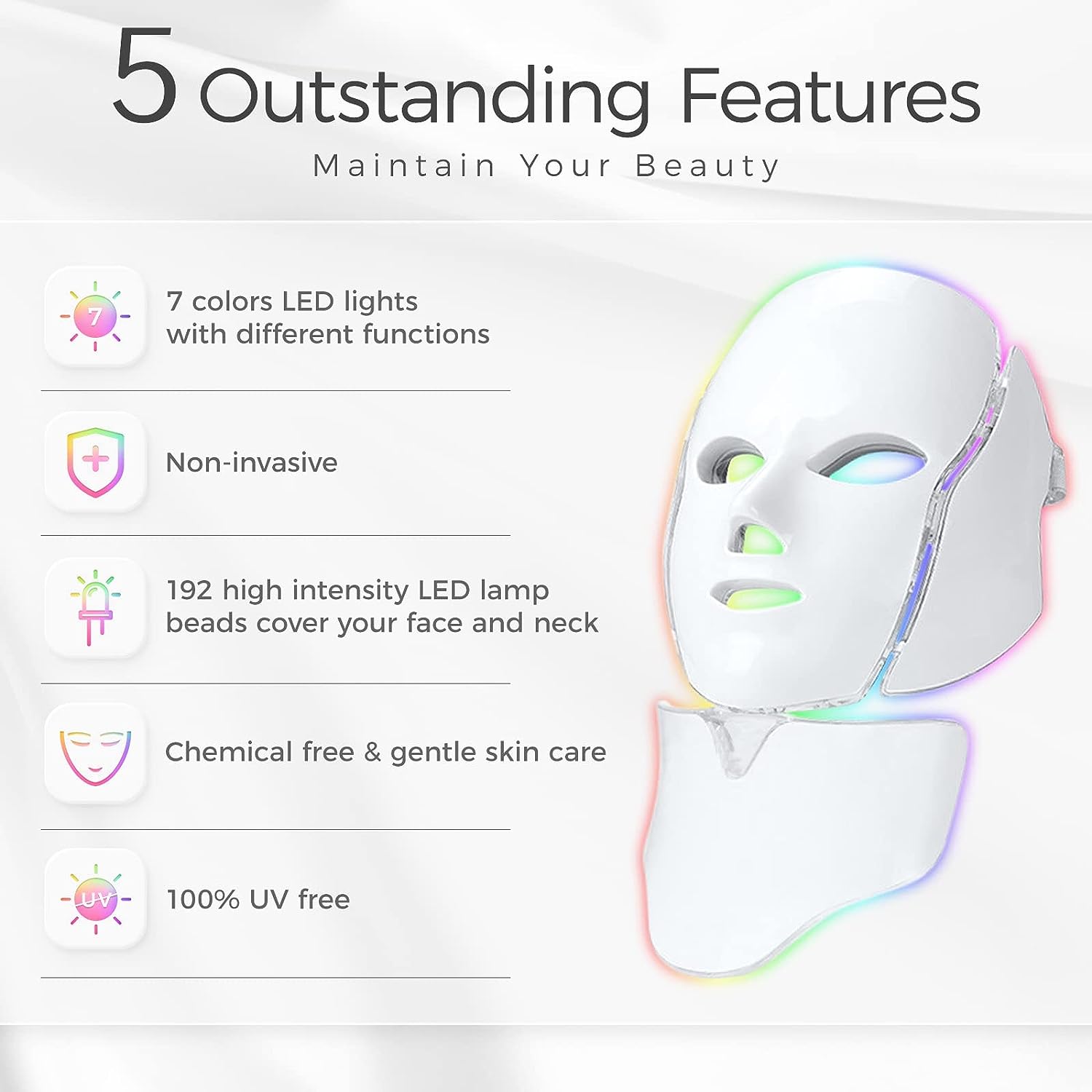 LOUDYKACA LED Face Mask Light Therapy Review
