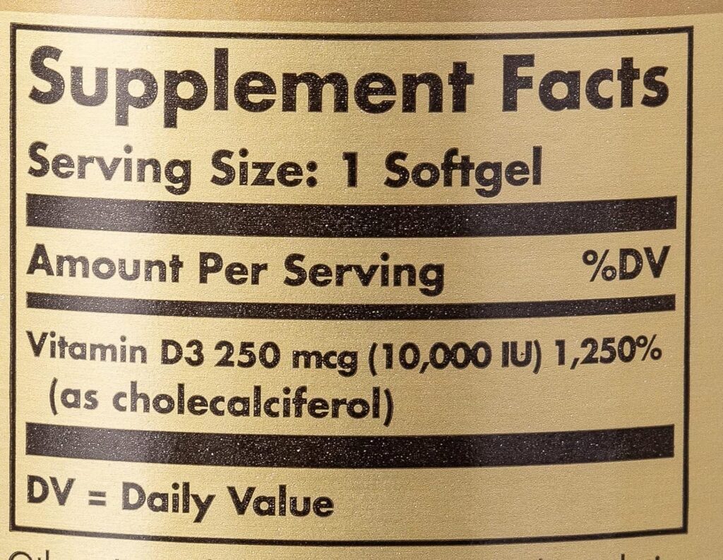 Solgar Vitamin D3 (Cholecalciferol) 250 MCG (10,000 IU), 120 Softgels - Helps Maintain Healthy Bones  Teeth - Immune System Support - Non GMO, Gluten/ Dairy Free - 120 Servings