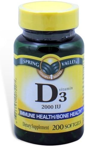 Spring Valley - Vitamin D-3 2000 IU, High Potency, 200 Softgels