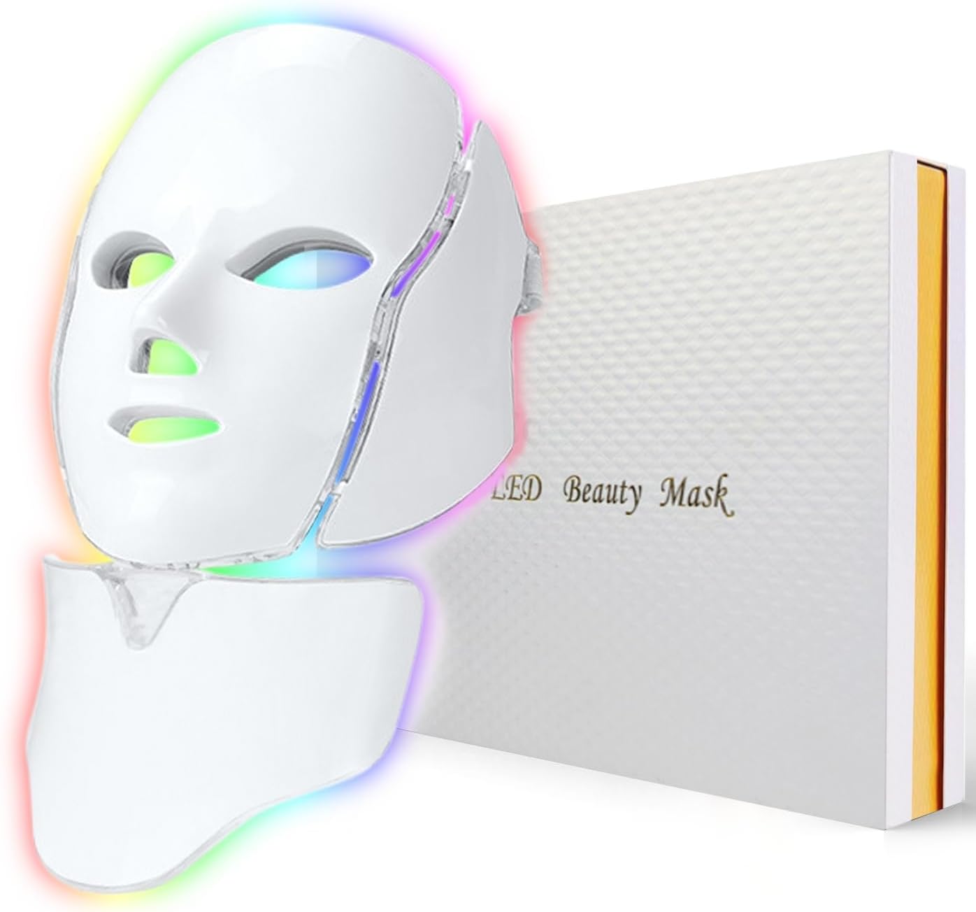 watobie Led Face Mask Light Therapy, 7 Colors Photon Blue  Red Light at Home Skin Rejuvenation, Light Therapy Mask Maintenance Skin Rejuvenation Facial Skin Care Mask